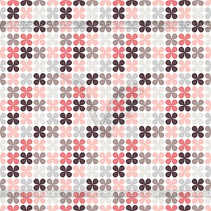 Cute retro abstract floral seamless pattern - vector clipart