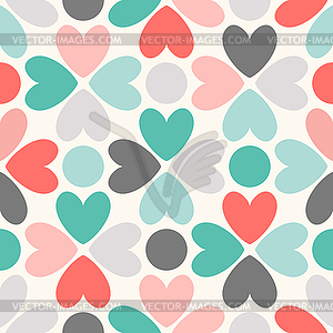 Floral seamless pattern. Red, green, black and white - vector clipart