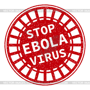 Red stamp with Ebola concept text - vector clipart / vector image
