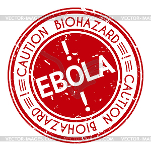 Red stamp with Ebola concept text - vector clipart