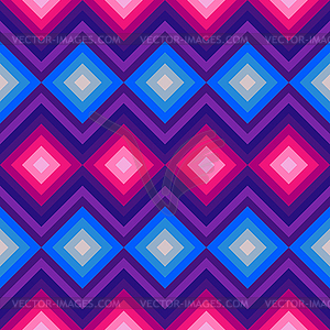 Modern crystal zig zag and rhombus seamless pattern - vector clipart