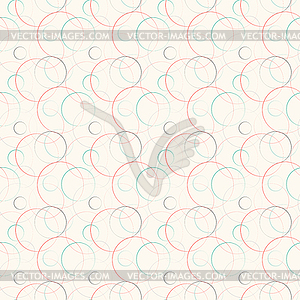Abstract geometric line and round seamless pattern - vector image