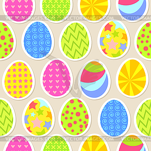 Красочные пасхальные яйца бесшовного фона. - изображение в векторном формате