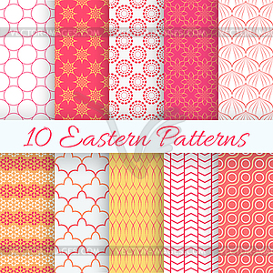 Eastern seamless pattern set. for holiday design - vector clip art