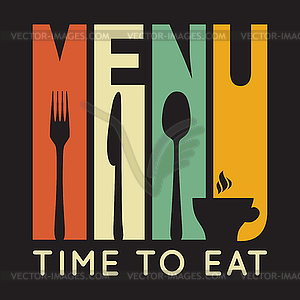 retro menu clip art