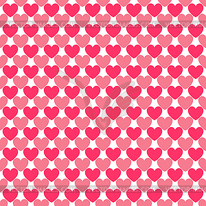 Heart shape seamless pattern. Pink color - vector clipart