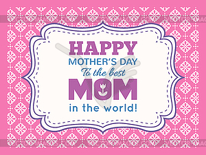 Happy Mothers day. Typography letter font type - vector clipart