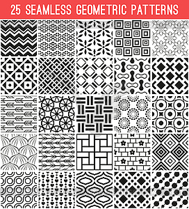 Universal different seamless patterns - vector image