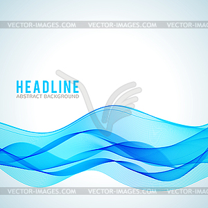 Abstract blue wave - vector clipart / vector image