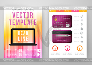 Set of abstract bright background for flyer, - vector image