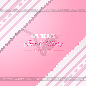 Pink background with vintage realistic pink and - vector image