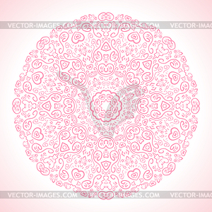 Beautiful pink ornamental background - vector clip art