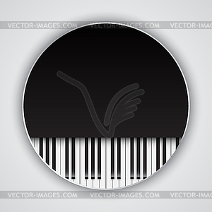 Background with piano keys - vector image