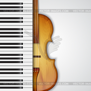 Background with violin - royalty-free vector clipart