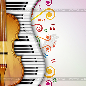 Background with violin - vector clipart