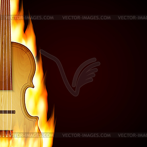 Background with violin - color vector clipart