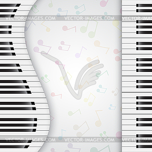 Background with piano keys - vector clip art