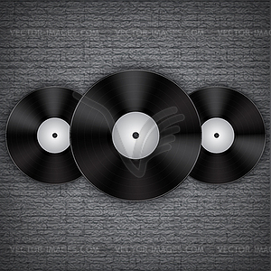 Background with vinyl record - vector clipart