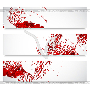 Banner with red splashes - vector clip art
