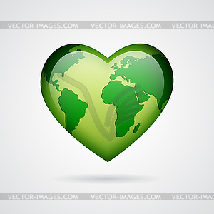 Love planet concept - vector clipart / vector image