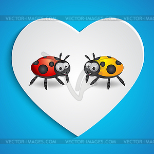 Cartoon ladybugs - vector image