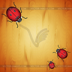 Background with ladybugs - royalty-free vector clipart