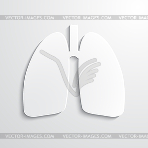 Paper lungs - vector clipart