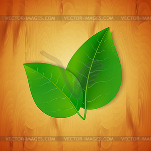 Зеленые листья фон - векторное изображение клипарта