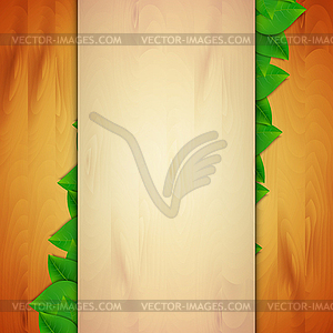 Зеленые листья фон - векторный клипарт / векторное изображение