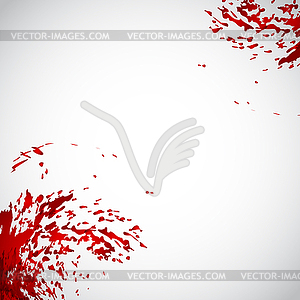 Background with red splashes - vector image