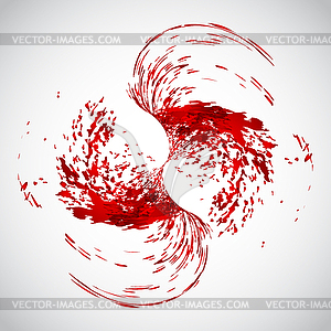 Background with red splashes - vector clipart