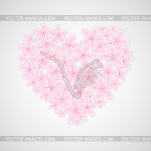 Flower heart-shape - vector clipart