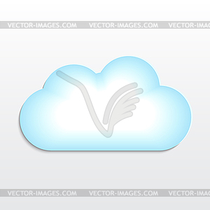 Background with paper cloud - royalty-free vector image