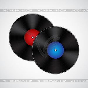 Vinyl records - vector EPS clipart