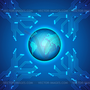 Technology background - vector clipart