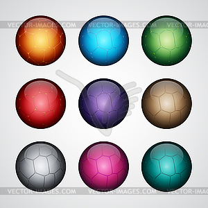 Set of glossy buttons - vector image