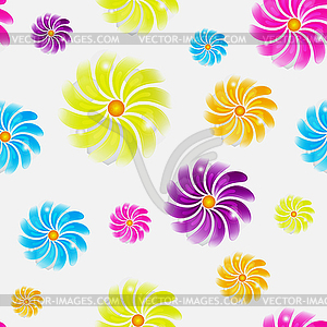 Seamless flower background - vector clip art