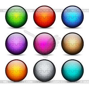 Glossy buttons - vector clipart