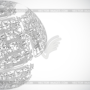 Circuit board texture - vector image
