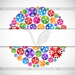 Background with gears - color vector clipart