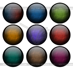 Set of abstract buttons - vector clip art