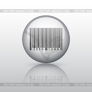 Sphere with barcode - vector image