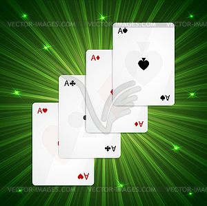 Four aces - vector image