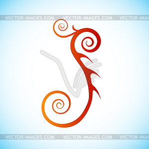 Letter of alphabet - j - vector image