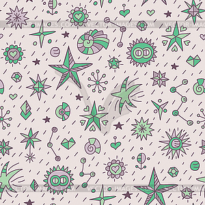 Seamless pattern with stars - vector clip art