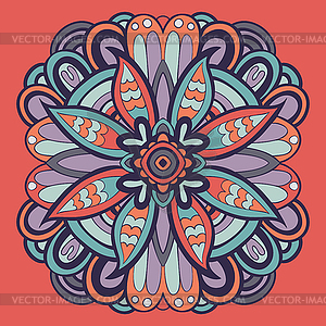 Ornamental round lace pattern - vector clip art