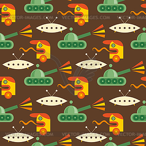 Seamless baby toy pattern - vector clip art