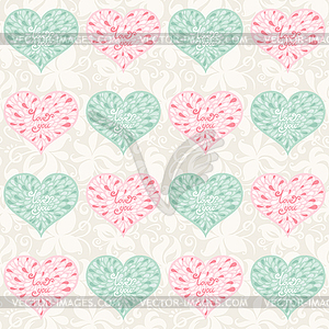 Seamless valentine pattern - vector clipart