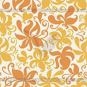 Seamless colored pattern with floral background - vector clip art