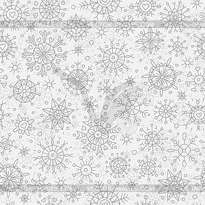 Seamless winter pattern with snowflakes - vector clipart